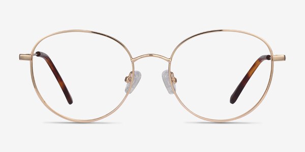 Twirl Golden Metal Eyeglass Frames
