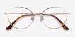 Twirl Golden MetalEyeglass Frames from EyeBuyDirect, Closed View