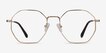 Octave Golden MetalEyeglass Frames from EyeBuyDirect, Front View