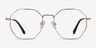 Octave Golden MetalEyeglass Frames from EyeBuyDirect, Front View