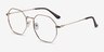 Octave Golden MetalEyeglass Frames from EyeBuyDirect, Angle View