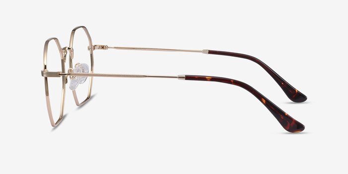 Octave Golden Metal Eyeglass Frames from EyeBuyDirect