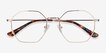 Octave Golden MetalEyeglass Frames from EyeBuyDirect, Closed View