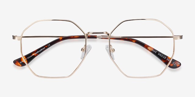 Octave Golden MetalEyeglass Frames from EyeBuyDirect, Closed View