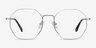 Octave Argenté MétalMontures de lunettes de vue d'EyeBuyDirect, Vue de Face