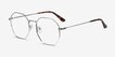 Octave Silver MetalEyeglass Frames from EyeBuyDirect, Angle View