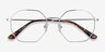 Octave Argenté MétalMontures de lunettes de vue d'EyeBuyDirect, Vue Rapprochée
