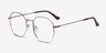 Octave Rose Gold MetalEyeglass Frames from EyeBuyDirect, Angle View