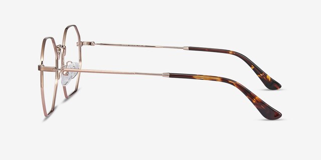 Octave Rose Gold MetalEyeglass Frames from EyeBuyDirect, Side View