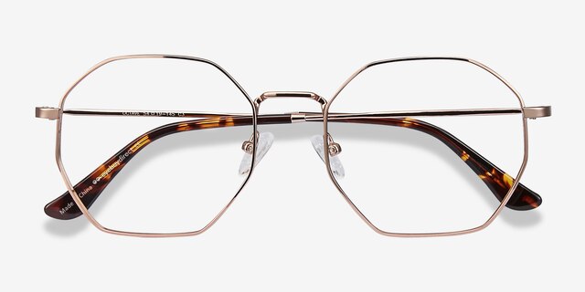 Octave Rose Gold MetalEyeglass Frames from EyeBuyDirect, Closed View