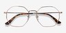 Octave Rose Gold MetalEyeglass Frames from EyeBuyDirect, Closed View