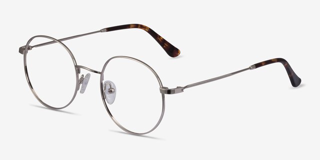 Streetwise Silver MetalEyeglass Frames from EyeBuyDirect, Angle View
