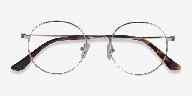 Streetwise Silver MetalEyeglass Frames from EyeBuyDirect, Closed View