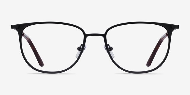Vita Black MetalEyeglass Frames from EyeBuyDirect, Front View