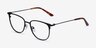 Vita Black MetalEyeglass Frames from EyeBuyDirect, Angle View