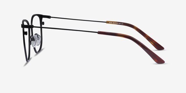 Vita Black MetalEyeglass Frames from EyeBuyDirect, Side View