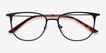 Vita Black MetalEyeglass Frames from EyeBuyDirect, Closed View