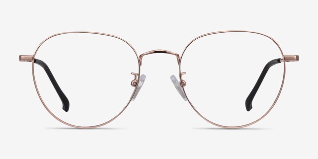 Inspire Golden MetalEyeglass Frames from EyeBuyDirect, Front View