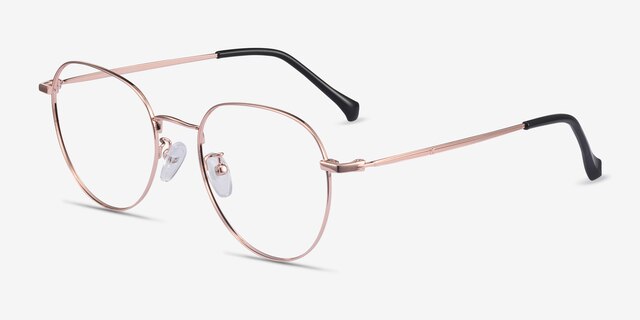 Inspire Golden MetalEyeglass Frames from EyeBuyDirect, Angle View