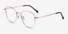 Inspire Golden MetalEyeglass Frames from EyeBuyDirect, Angle View