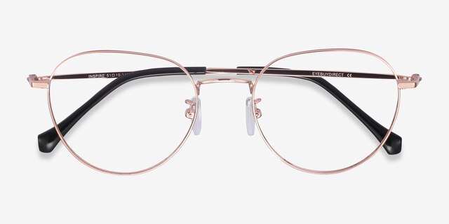 Inspire Golden MetalEyeglass Frames from EyeBuyDirect, Closed View