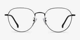 Inspire Noir Métal Montures de lunettes de vue d'EyeBuyDirect, Vue de Face