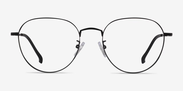 Inspire Black MetalEyeglass Frames from EyeBuyDirect, Front View