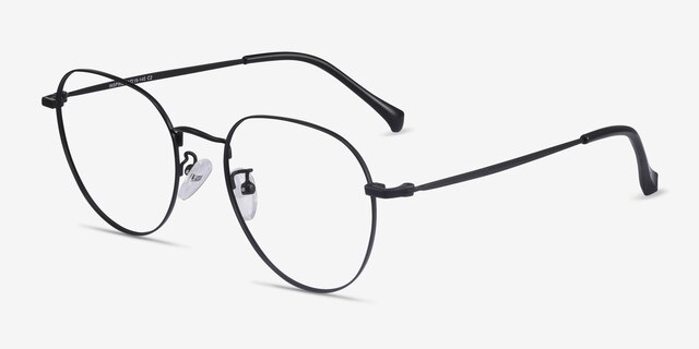 Inspire Black MetalEyeglass Frames from EyeBuyDirect, Angle View