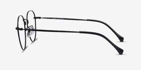 Inspire Noir Métal Montures de lunettes de vue d'EyeBuyDirect, Vue de Côté