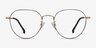 Inspire Black Golden MetalEyeglass Frames from EyeBuyDirect, Front View