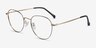 Inspire Black Golden MetalEyeglass Frames from EyeBuyDirect, Angle View