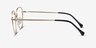 Inspire Black Golden MetalEyeglass Frames from EyeBuyDirect, Side View