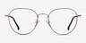 Inspire Black Silver MetalEyeglass Frames from EyeBuyDirect, Front View
