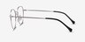 Inspire Black Silver MetalEyeglass Frames from EyeBuyDirect, Side View