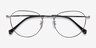 Inspire Black Silver MetalEyeglass Frames from EyeBuyDirect, Closed View
