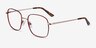 Archive Burgundy MetalEyeglass Frames from EyeBuyDirect, Angle View