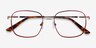 Archive Burgundy MetalEyeglass Frames from EyeBuyDirect, Closed View
