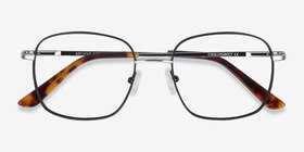 Archive Noir Métal Montures de lunettes de vue d'EyeBuyDirect, Vue Rapprochée