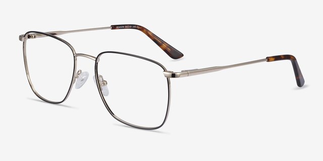 Reason Black Gold MétalMontures de lunettes de vue d'EyeBuyDirect, Vue d'Angle