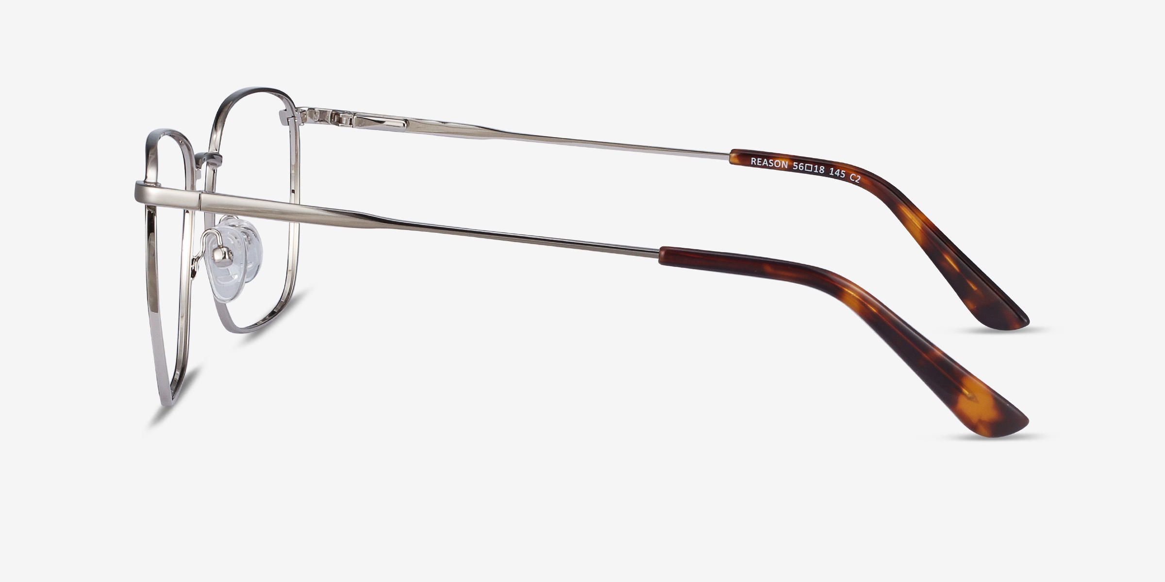 Reason Square Black Silver Full Rim Eyeglasses | Eyebuydirect