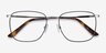 Reason Black Silver MetalEyeglass Frames from EyeBuyDirect, Closed View