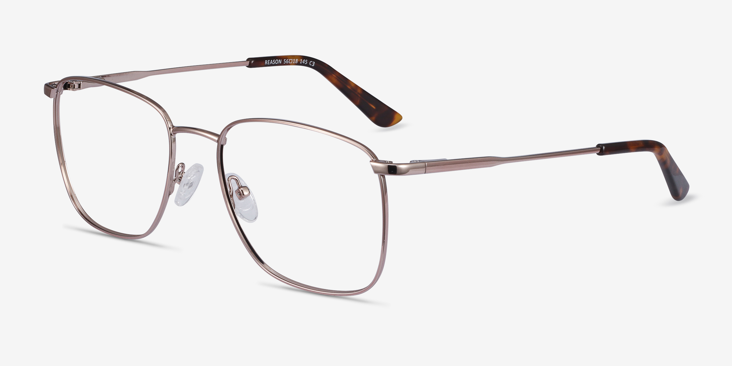 Reason Square Rose Gold Full Rim Eyeglasses Eyebuydirect