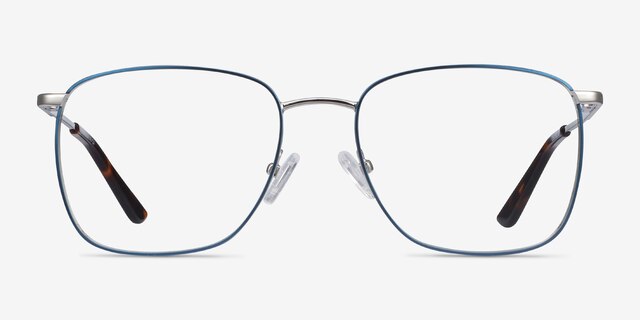 Reason Navy MetalEyeglass Frames from EyeBuyDirect, Front View
