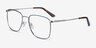 Reason Navy MetalEyeglass Frames from EyeBuyDirect, Angle View