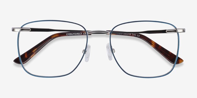 Reason Navy MetalEyeglass Frames from EyeBuyDirect, Closed View