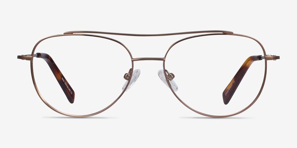 Max Brown Metal Eyeglass Frames