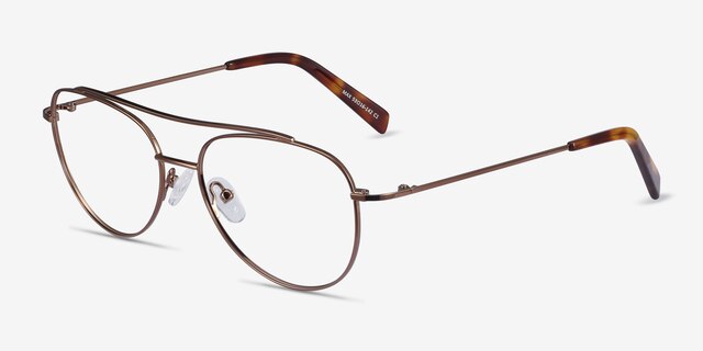 Max Brown MetalEyeglass Frames from EyeBuyDirect, Angle View