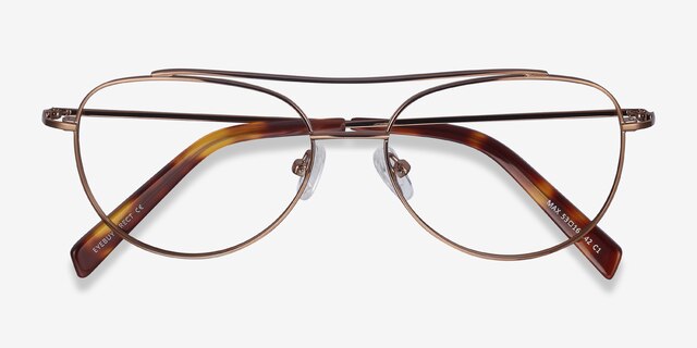 Max Brown MetalEyeglass Frames from EyeBuyDirect, Closed View