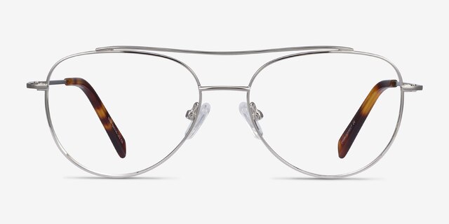Max Silver MetalEyeglass Frames from EyeBuyDirect, Front View