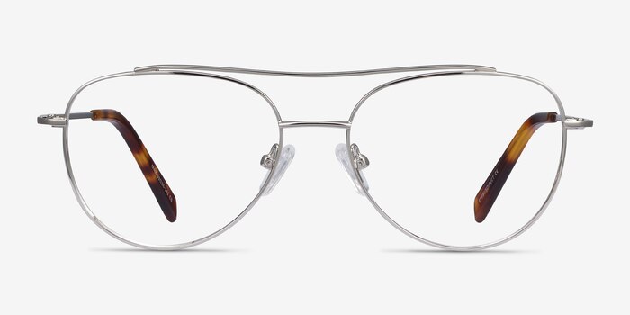 Max Argenté Métal Montures de lunettes de vue d'EyeBuyDirect